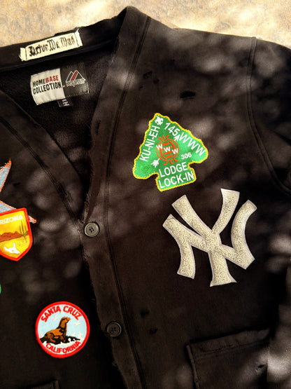 NEW YORK YANKEES PATCHED CARDIGAN