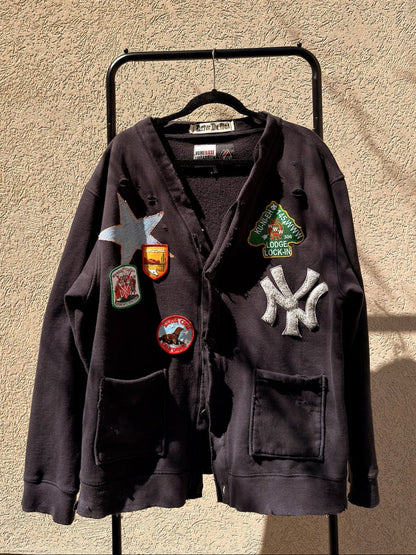 NEW YORK YANKEES PATCHED CARDIGAN