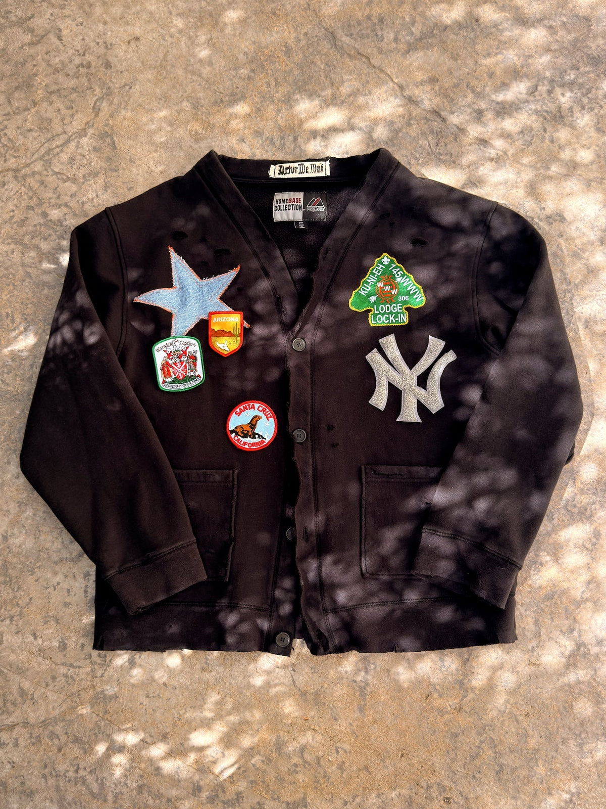 NEW YORK YANKEES PATCHED CARDIGAN