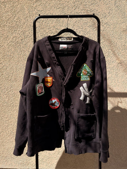 NEW YORK YANKEES PATCHED CARDIGAN